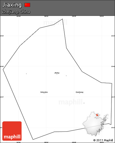 Blank Simple Map of Jiaxing, cropped outside
