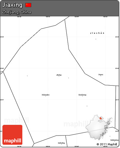 Blank Simple Map of Jiaxing