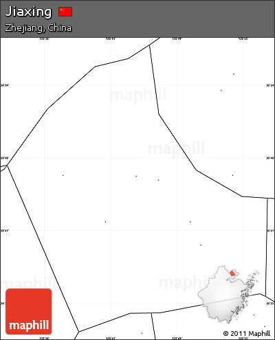 Blank Simple Map of Jiaxing, no labels