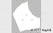 Gray Simple Map of Jiaxing, cropped outside
