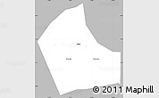 Gray Simple Map of Jiaxing, single color outside