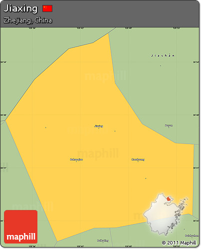 Savanna Style Simple Map of Jiaxing