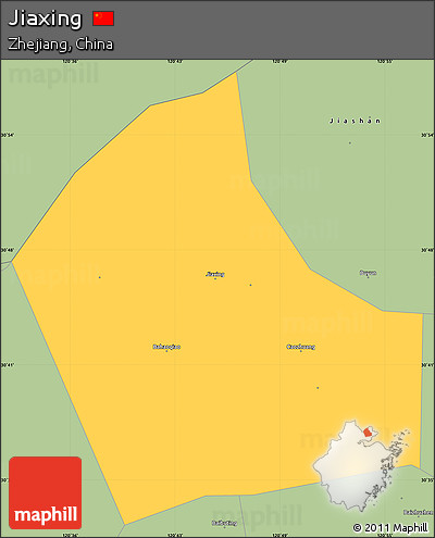 Savanna Style Simple Map of Jiaxing