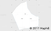 Silver Style Simple Map of Jiaxing, single color outside