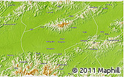 Physical 3D Map of Jinhua Shi