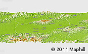 Physical Panoramic Map of Jinhua Shi