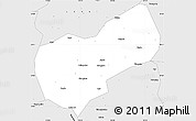 Silver Style Simple Map of Jinhua Shi