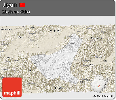Classic Style 3D Map of Jiyun