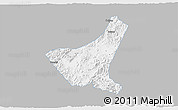 Gray 3D Map of Jiyun, single color outside