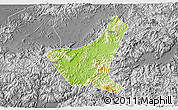 Physical 3D Map of Jiyun, desaturated