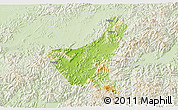 Physical 3D Map of Jiyun, lighten