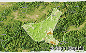 Physical 3D Map of Jiyun, satellite outside