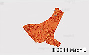 Political 3D Map of Jiyun, cropped outside