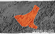 Political 3D Map of Jiyun, darken, desaturated