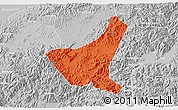 Political 3D Map of Jiyun, lighten, desaturated
