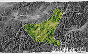 Satellite 3D Map of Jiyun, desaturated