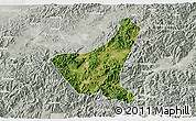 Satellite 3D Map of Jiyun, lighten, semi-desaturated