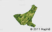 Satellite 3D Map of Jiyun, single color outside