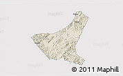 Shaded Relief 3D Map of Jiyun, cropped outside