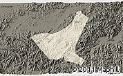 Shaded Relief 3D Map of Jiyun, darken