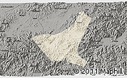 Shaded Relief 3D Map of Jiyun, darken, semi-desaturated