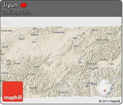 Shaded Relief 3D Map of Jiyun