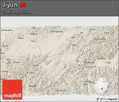 Shaded Relief 3D Map of Jiyun
