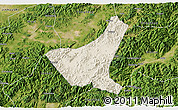 Shaded Relief 3D Map of Jiyun, satellite outside