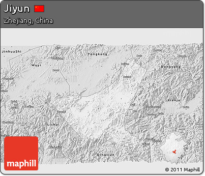 Silver Style 3D Map of Jiyun