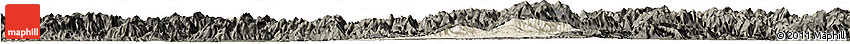 Shaded Relief Horizon Map of Jiyun, darken