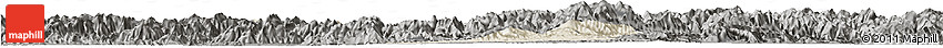 Shaded Relief Horizon Map of Jiyun, darken, semi-desaturated