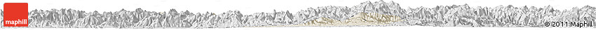 Shaded Relief Horizon Map of Jiyun, desaturated