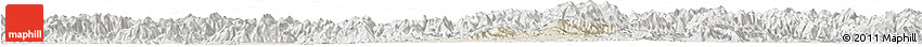 Shaded Relief Horizon Map of Jiyun, lighten, semi-desaturated