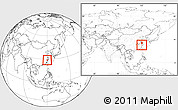 Blank Location Map of Jiyun, within the entire country