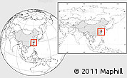 Blank Location Map of Jiyun, highlighted country, highlighted parent region, within the entire country