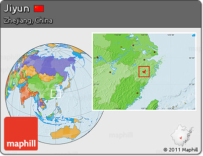 Political Location Map of Jiyun