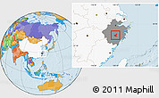 Political Location Map of Jiyun, highlighted country, highlighted parent region