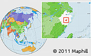 Political Location Map of Jiyun, highlighted parent region