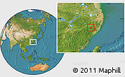 Satellite Location Map of Jiyun