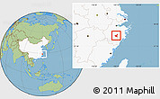 Savanna Style Location Map of Jiyun, highlighted country