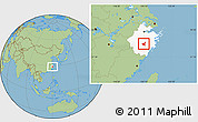 Savanna Style Location Map of Jiyun, highlighted parent region