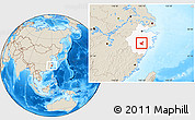 Shaded Relief Location Map of Jiyun, highlighted parent region