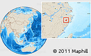 Shaded Relief Location Map of Jiyun