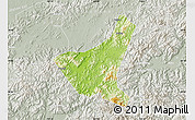 Physical Map of Jiyun, lighten, semi-desaturated