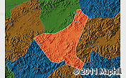 Political Map of Jiyun, darken