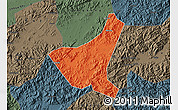 Political Map of Jiyun, darken, semi-desaturated