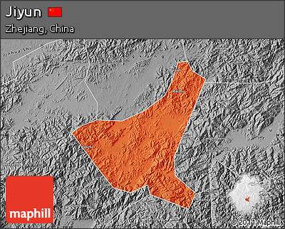Political Map of Jiyun, desaturated