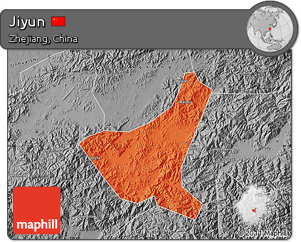 Political Map of Jiyun, desaturated
