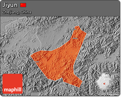 Political Map of Jiyun, desaturated