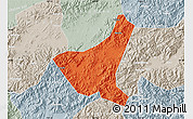 Political Map of Jiyun, lighten, semi-desaturated
